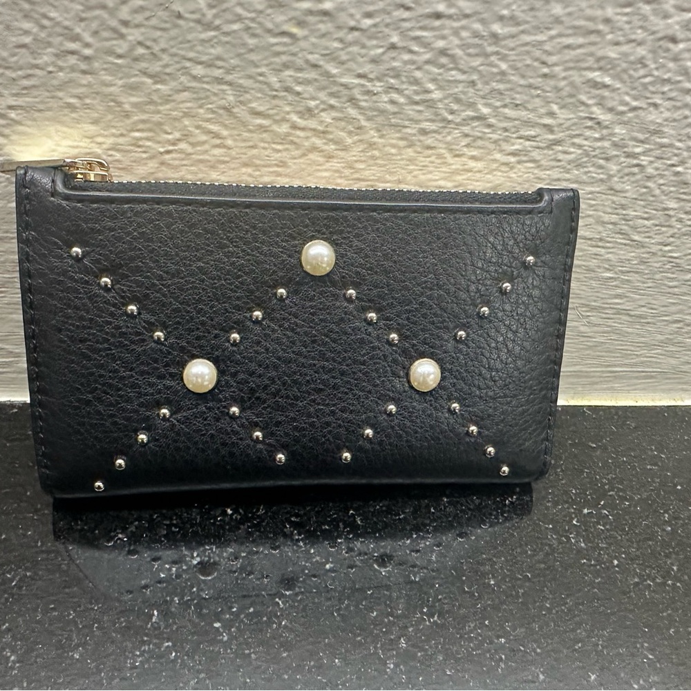 Kate Spade Pearl And Studded Black Women's Wallet